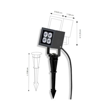 LED Strahler CMD 9045, anthrazit