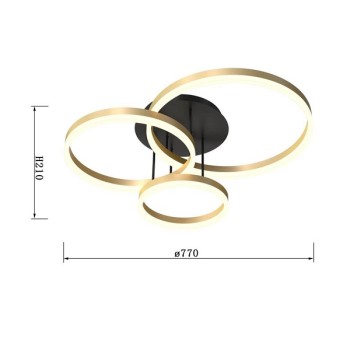 LED Ceiling Light PERPIGNAN, black - gold