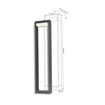 LED Pollerleuchte CMD 9051, anthrazit