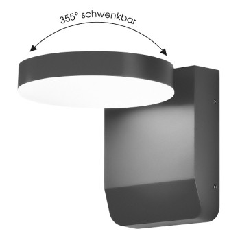LED Wandleuchte CMD 9082, anthrazit