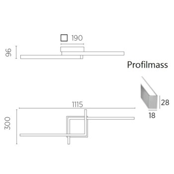 LED-Deckenleuchte FRIDA-110, nickel matt