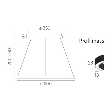LED-Deckenleuchte mit Fernbedienung LISA-D, effekt bronze