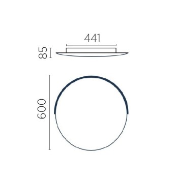 LED-Deckenleuchte Casambi ASTRA-C-60, bronze metallic-nickel matt