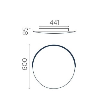 LED-Deckenleuchte Casambi ASTRA-C-60, bronze metallic-sand metallic