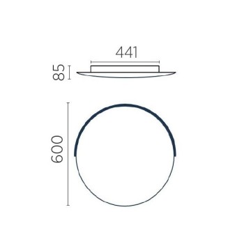 LED-Deckenleuchte Casambi ASTRA-C-60, sand metallic-nickel matt