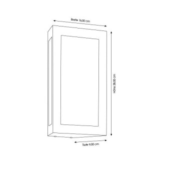 Wandleuchte CMD 91, E27, anthrazit