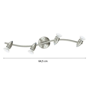 LED 4-spot MAGNUM, nickel matt