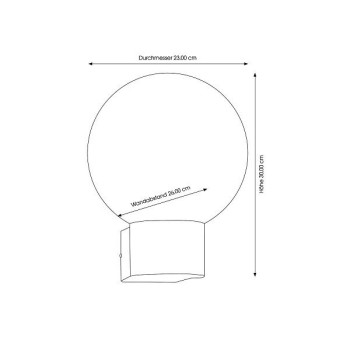Wandleuchte CMD 93, E27, edelstahl