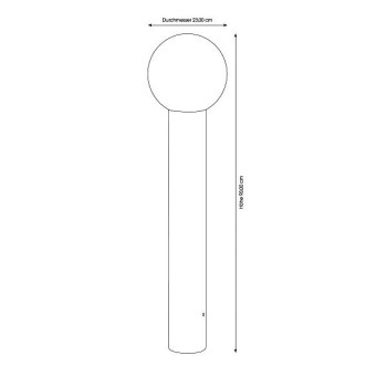 Pollerleuchte CMD 94, E27, edelstahl