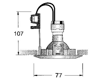 Einbauleuchte rund, geeignet für MR16 51mm, Farbe chrom, fix