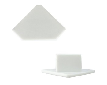 Aluminium-Profile square, 1000x19x19mm, cover and endcaps included