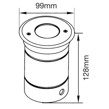 DOUBLE PACL Ground Burried Lamps, round, IP67 for LED 230V, socket GU10, steel case, including 2 wireing boxes, ceramic holder