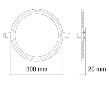 LED Downlight colour white, 18W, 240VA