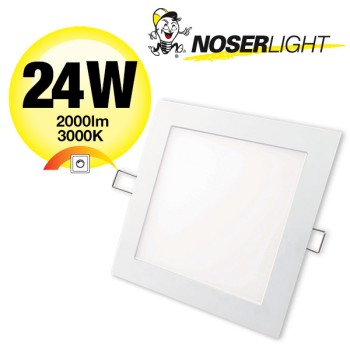 NOSER LED Downlight square, 24W, 2000lm, white, 3000K