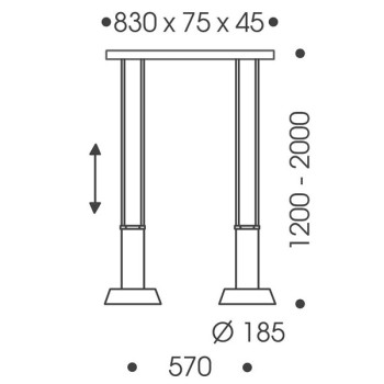 Pendant luminaire GLANCE, 2 lights, matt black, 220-240V, 50-60Hz, 24V DC, 2700K, 2x 1600lm, 42W, CRI>90, canopy brushed aluminium, incl. gesture control and switch