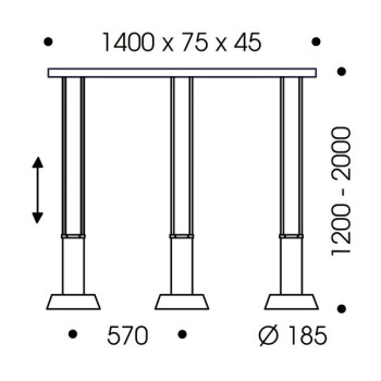 Pendant luminaire GLANCE, 3 lights, matt white, 220-240V, 50-60Hz, 24V DC, 2700K, 3x 1600lm, 63W, CRI>90, canopy matt white, incl. gesture control and switch