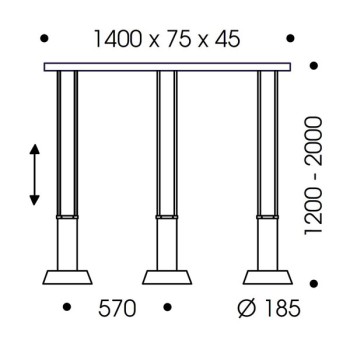 Pendant luminaire GLANCE, 3 lights, matt black, 220-240V, 50-60Hz, 24V DC, 2700K, 3x 1600lm, 63W, CRI>90, canopy brushed aluminium, incl. gesture control and switch