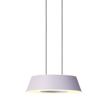 Pendant luminaire GLANCE, 1 light, height adjustable, viola, 120-240V, 50-60Hz, 24V DC, 2 x LED-board, 2700K, 1600lm, 25W, CRI>90, canopy matt white, incl. gesture control and switch