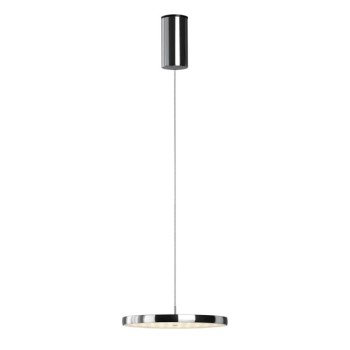 Pendant luminaire DECENT MAX, 1 light, chrome /100-240V, 50-60Hz, 24V DC, LED, 2700K, 2200lm, 33W, CRI>80, Integrated LED, touchless control