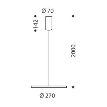 Pendant luminaire DECENT MAX, 1 light, chrome /100-240V, 50-60Hz, 24V DC, LED, 2700K, 2200lm, 33W, CRI>80, Integrated LED, touchless control