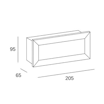 LED Wandleuchte RECT, retangular, edestahl