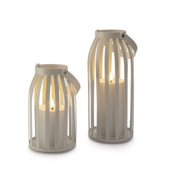 Solar Candle Lantern Set, white