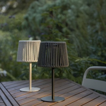 Solar Table Lamp Lino, black