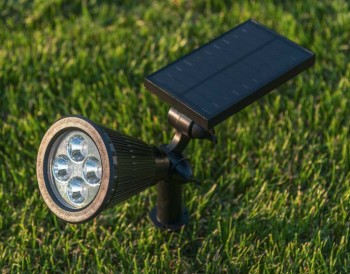 Solar Motion Spot, 4LED blanc chaud, 25x9.4x35cm