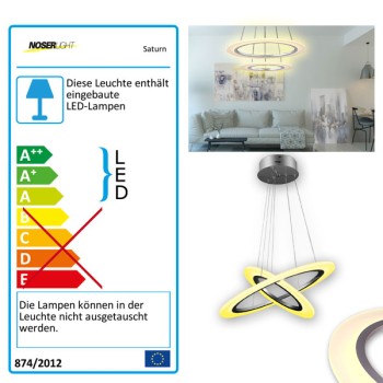 NOSER LED Pendelleuchte Saturn - klare Linien einfache Form