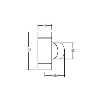 Brumberg AB-Wandleuchte  rund es 865, on/off 1W 230V IP44