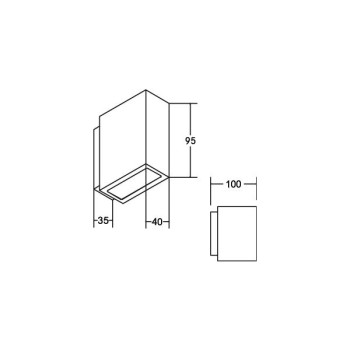 Brumberg AB-Wandleuchte  ILICIS rechte. ws, 830 on/off 6W 230V IP54