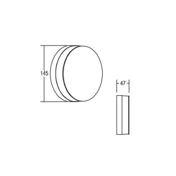 Brumberg AB-Wandleuchte  DRONA rund ws 830, on/off 9W 230V IP54
