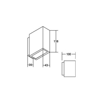 Brumberg AB-Wandleuchte  ILICIS rechte. ws, 830 on/off 5W 230V IP54