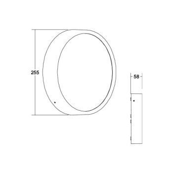 Brumberg AB-Wandleuchte  EYE rund ws 857, on/off 12W 230V IP65