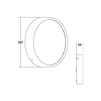 Brumberg AB-Wandleuchte  EYE rund ws 857, on/off 12W 230V IP65
