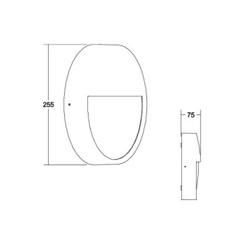Brumberg AB-Wandleuchte  EYE rund sw 857, on/off 12W 230V IP65
