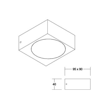Brumberg AB-Wandleuchte  QUADER quadr. gra, 830 on/off 5W 230V IP65