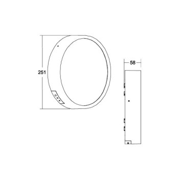 Brumberg AB-Wandleuchte  EYE rund ws 857, on/off 18W 230V IP65