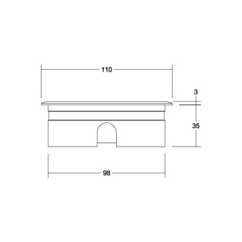 Brumberg EB-Bodenleuchte HYBRIDE rund es, 830 on/off 6W 24V IP67