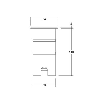 Brumberg EB-Bodenleuchte BOLED rund es, 830 on/off 6W 230V IP67