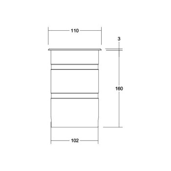 Brumberg EB-Bodenleuchte BOLED rund es, 830 on/off 12W 230V IP67