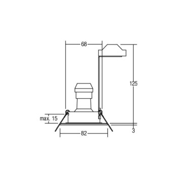 Brumberg EB-Downlight ITANSA rund sw, 10W 230V IP54