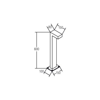 Brumberg Pollerl. LANTERN gra 830, on/off 9W 230V IP65
