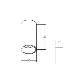Brumberg AB-Wandleuchte  rund sw 830, on/off 4W 230V IP54