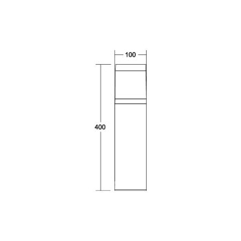 Brumberg Pollerl. STICK rund sw 830, on/off 8W 230V IP65