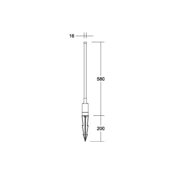 Brumberg Spiessstrahler  VITI rechte. gra, 930 on/off 6W 230V IP65