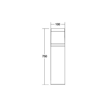 Brumberg Pollerl. STICK rund sw 830, on/off 8W 230V IP65