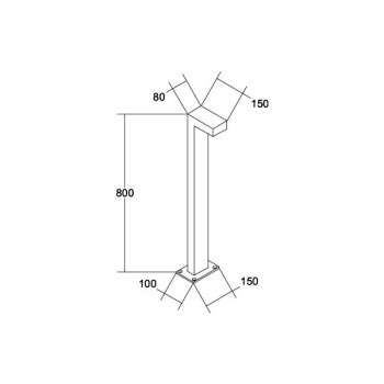 Brumberg Pollerl. LANTERN gra 830, on/off 9W 230V IP65