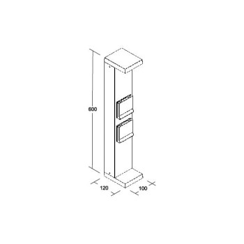 Brumberg Pollerl. ALOR gra 830, on/off 6W 230V IP44