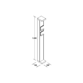 Brumberg Pollerl. ALOR gra 830, on/off 6W 230V IP44